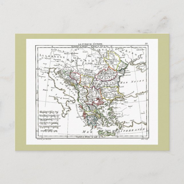 Postale Carte 1806 - La Turquie d'Europe (Devant)