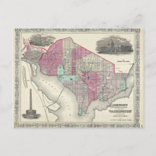 Postale Carte 1866 de Johnson de DC de Washington