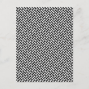 Postale Carte à chèques en noir blanc
