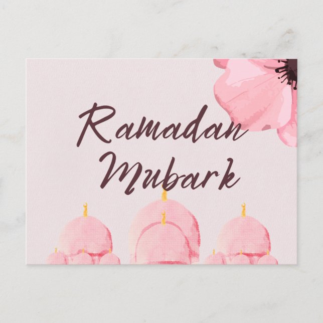 Postale Carte à écorce Pinky Ramadan (Devant)