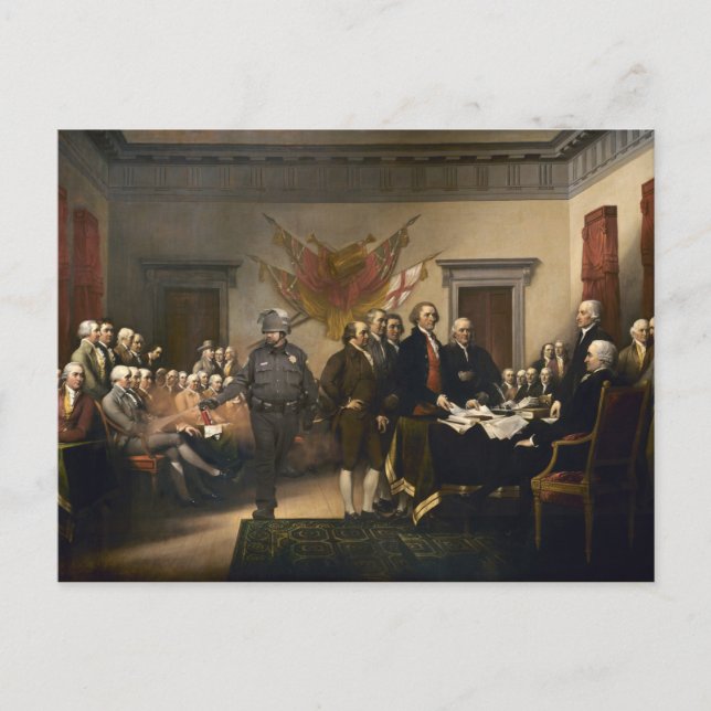 Postale Carte à gaz Déclaration d'indépendance (Devant)