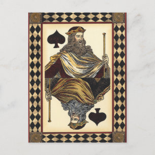 Postale Carte à jouer Roi de Pique par Vision Studio