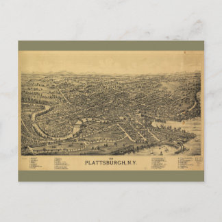Postale Carte aérienne de Plattsburgh New York (1899)