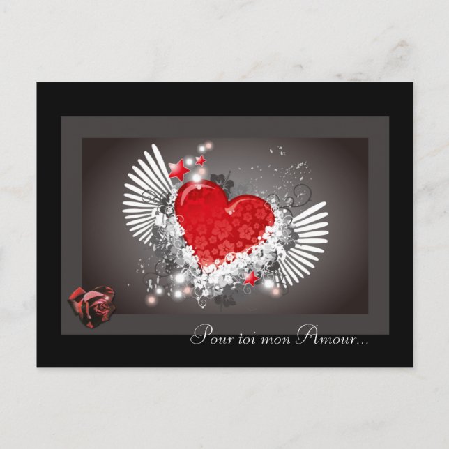 Postale carte amour saint valentin (Devant)