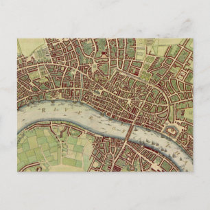 Postale Carte ancienne de Londres (17e siècle)