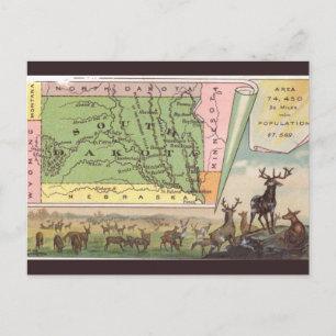 Postale Carte ancienne du Dakota du Sud