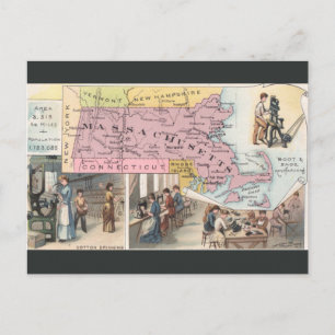 Postale Carte ancienne du Massachusetts