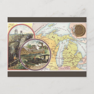 Postale Carte ancienne du Michigan