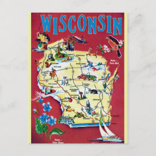Postale Carte ancienne du Wisconsin