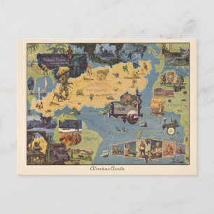 Postale Carte ancienne L'aventure de Robinson Crusoé vous 