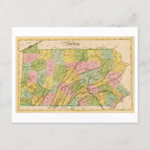 Postale Carte Antique 1815 de Pennsylvania Postcard