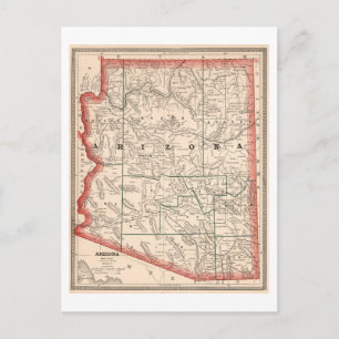 Postale Carte antique de 1883 de l'Arizona 