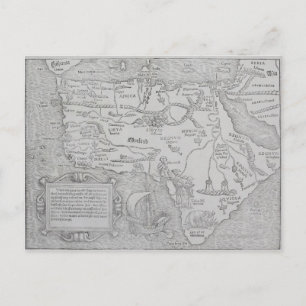 Postale Carte antique de l'Afrique