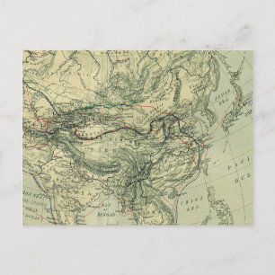 Postale Carte antique de l'Asie centrale