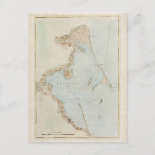 Postale Carte antique de Plymouth Bay, Massachusetts