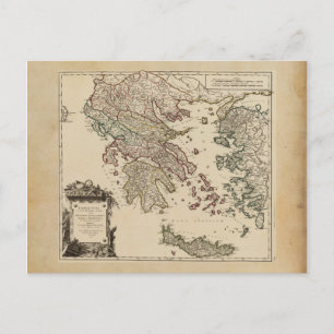 Postale Carte antique vintage de la Grèce antique Graecia 