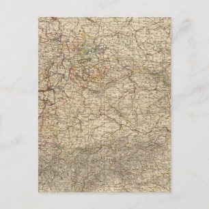 Postale Carte Atlas Allemagne