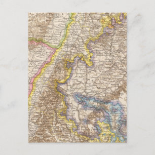 Postale Carte Atlas de Baden Allemagne