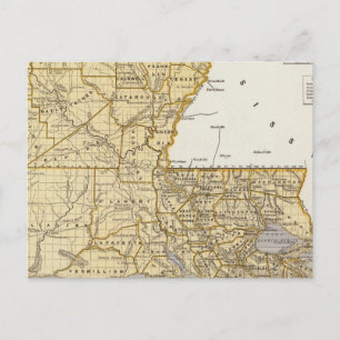 Postale Carte Atlas Louisiane