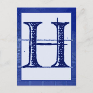 Postale Carte Bannière "H"