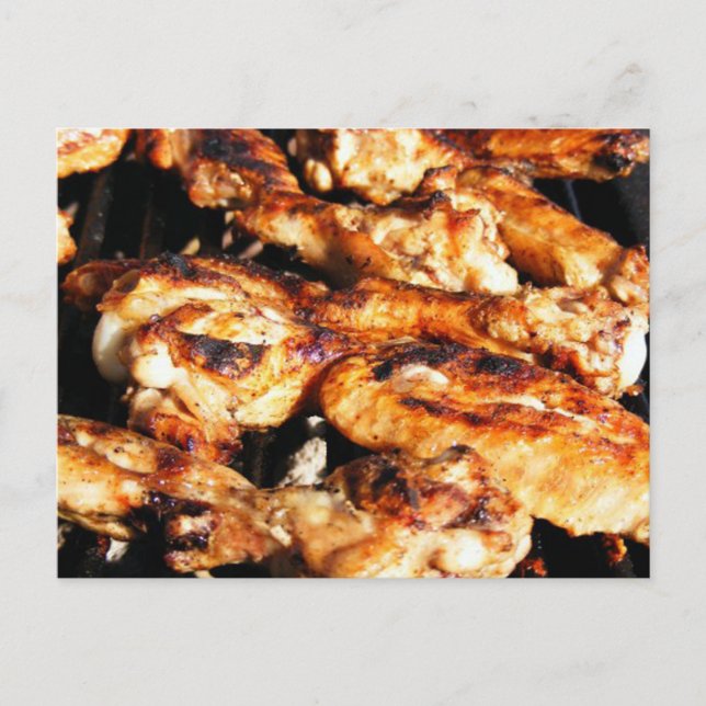 Postale Carte Barbecue Poulet (Devant)
