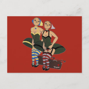 Postale carte becassine maryline