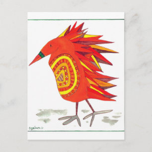 Postale Carte Bessie Bird Post-Carte Bead Bellied Block Fe