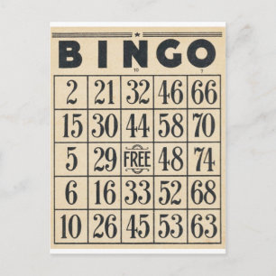 Postale Carte Bingo vintage