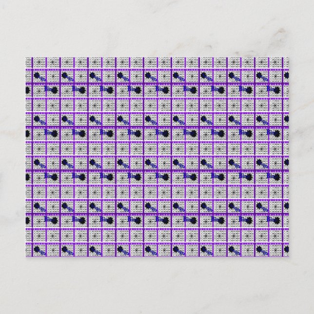 Postale Carte Bingo violette (Devant)