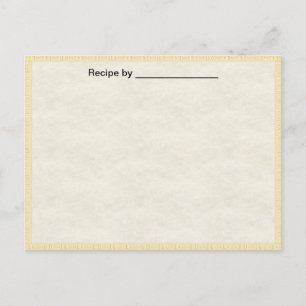 Postale Carte blanche de recette texturée légère n° 1