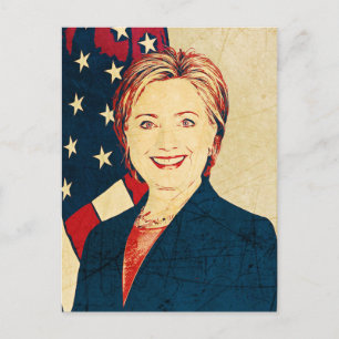 Postale Carte blanche Hilary Clinton Memorabilia Pop Art