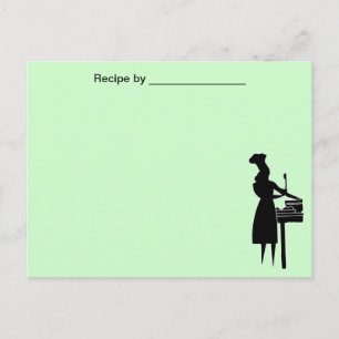 Postale Carte blanche vintage Lady Cook