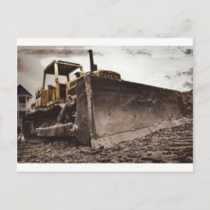 Postale Carte Bulldozer