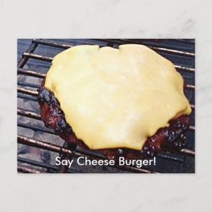 Postale Carte Burger au fromage grillé