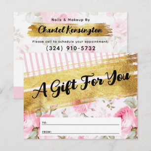 Postale Carte Cadeau de Roses Aquarelles Roses Rouges