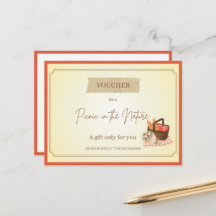 Postale Carte cadeau drôle 'Pique-nique'