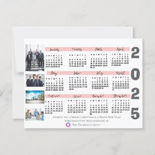 Postale Carte Calendrier d'entreprise pour l'appréciation 