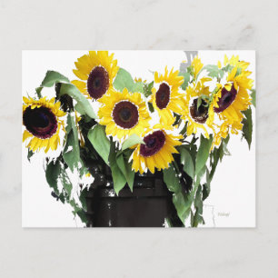 Postale Carte Calendrier du bouquet de tournesol