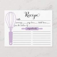 Carte Chic Lavender Whisk Lettré À La Main