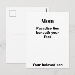 Postale Carte citation pour maman