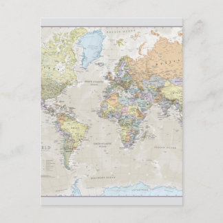 Postale Carte classique du monde