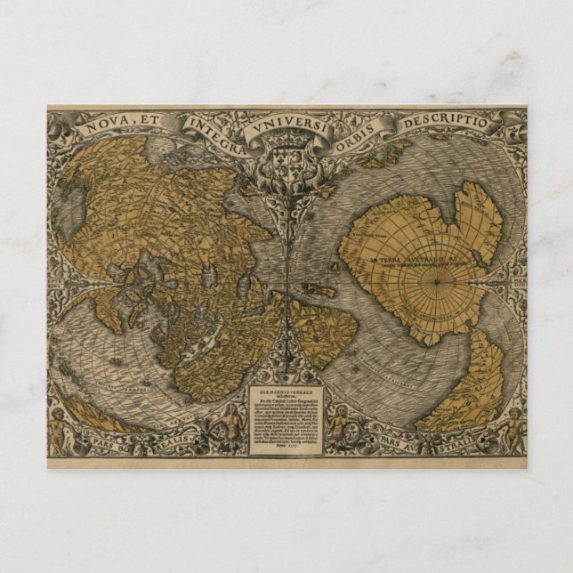 Postale Carte classique du monde médiéval antique par Oron (Devant)