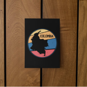 Postale Carte Colombie Vintage voyage colorée