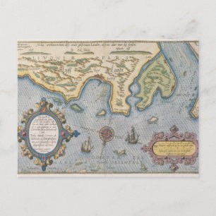 Postale Carte commerciale néerlandaise de la mer Baltique