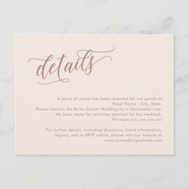 Postale Carte d'accompagnement modifiable à couleur pour l (Devant)