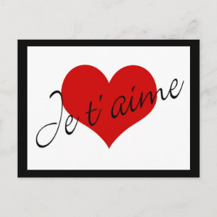 Postale Carte d'aime Je t´