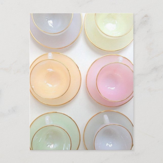 Postale Carte Dainty Girly Pastel Tea Cup (Devant)