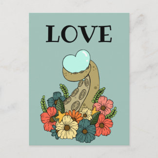 Postale Carte d'amour romantique Octopus