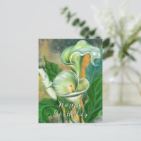 Carte d'anniversaire avec Calla Lily Flowers