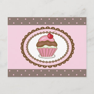 Postale Carte d'anniversaire avec cupcake